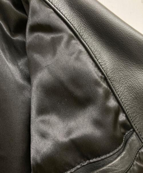 63 leathers（ロクサン レザーズ）63 leathers (ロクサン レザーズ) レザーダブルライダースジャケット ブラック サイズ:sizeⅯの古着・服飾アイテム