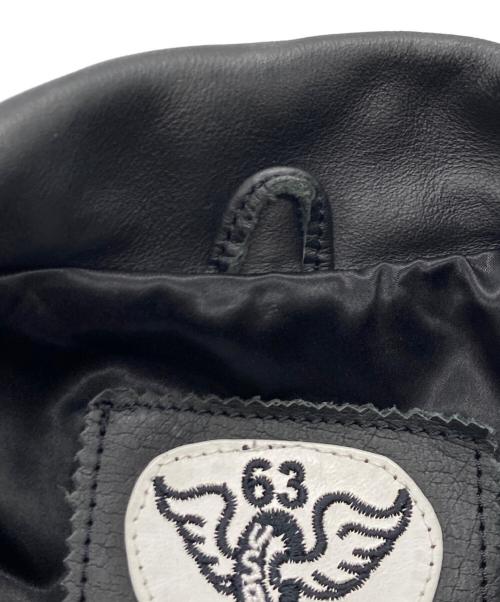 63 leathers（ロクサン レザーズ）63 leathers (ロクサン レザーズ) レザーダブルライダースジャケット ブラック サイズ:sizeⅯの古着・服飾アイテム