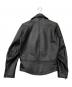 63 leathers (ロクサン レザーズ) レザーダブルライダースジャケット ブラック サイズ:sizeⅯ：17000円