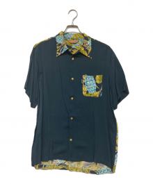 AVIREX（アヴィレックス）の古着「古着「ピンナップガールと手榴弾」アロハシャツ」｜ネイビー