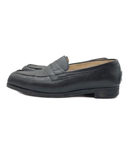 foot the coacher（フットザコーチャー）foot the coacher (フットザコーチャー) スクエアトゥレザーコインローファー ブラック サイズ:SIZE 9の古着・服飾アイテム