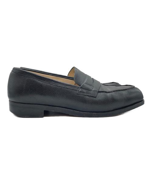 foot the coacher（フットザコーチャー）foot the coacher (フットザコーチャー) スクエアトゥレザーコインローファー ブラック サイズ:SIZE 9の古着・服飾アイテム