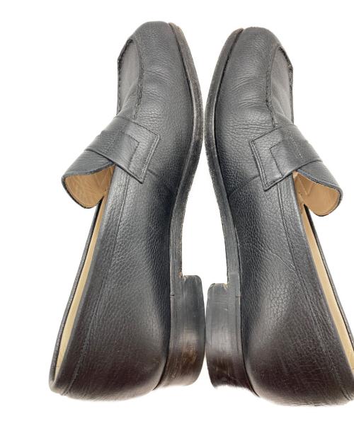 foot the coacher（フットザコーチャー）foot the coacher (フットザコーチャー) スクエアトゥレザーコインローファー ブラック サイズ:SIZE 9の古着・服飾アイテム