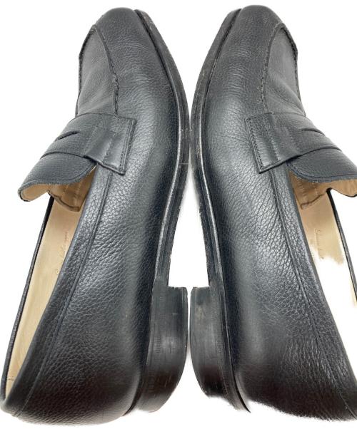 foot the coacher（フットザコーチャー）foot the coacher (フットザコーチャー) スクエアトゥレザーコインローファー ブラック サイズ:SIZE 9の古着・服飾アイテム
