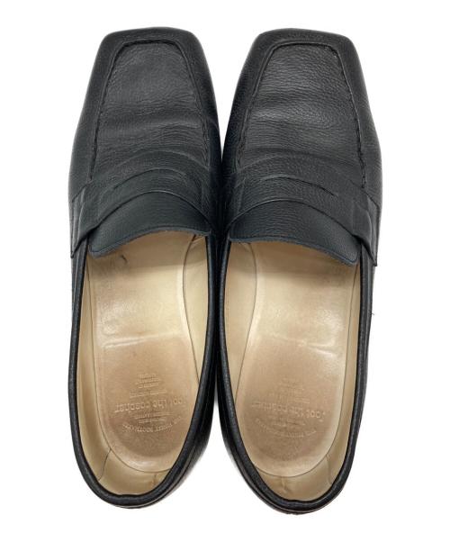 foot the coacher（フットザコーチャー）foot the coacher (フットザコーチャー) スクエアトゥレザーコインローファー ブラック サイズ:SIZE 9の古着・服飾アイテム