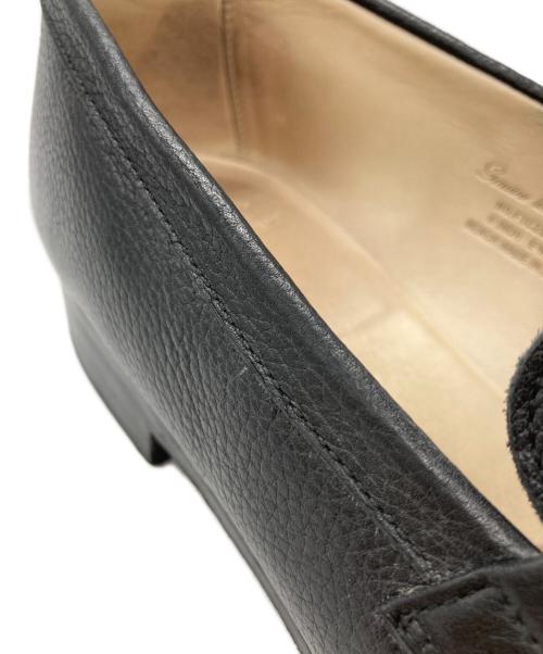 foot the coacher（フットザコーチャー）foot the coacher (フットザコーチャー) スクエアトゥレザーコインローファー ブラック サイズ:SIZE 9の古着・服飾アイテム