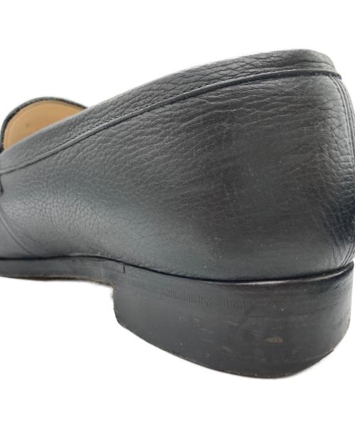 foot the coacher（フットザコーチャー）foot the coacher (フットザコーチャー) スクエアトゥレザーコインローファー ブラック サイズ:SIZE 9の古着・服飾アイテム