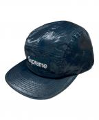 SUPREMEシュプリーム）の古着「18SS Coated Linen Camp Cap」｜ネイビー
