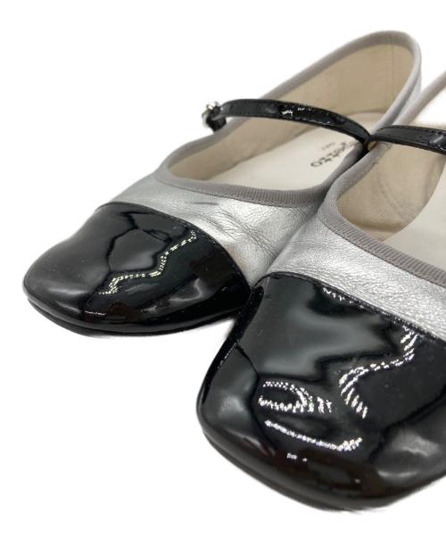 repetto（レペット）repetto (レペット) Georgiana メリージェーン（ジョージアナ） シルバー×ブラック サイズ:SIZE 36の古着・服飾アイテム