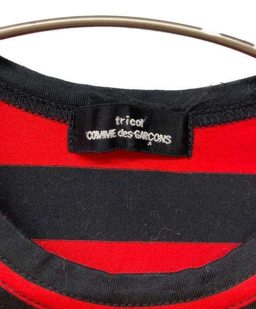 tricot COMME des GARCONS（トリココムデギャルソン）tricot COMME des GARCONS (トリココムデギャルソン) 00s ボーダーノースリーブTシャツ レッド×ブラック サイズ:-の古着・服飾アイテム