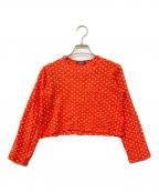 tricot COMME des GARCONSトリココムデギャルソン）の古着「ドット柄カットソー」｜レッド×ホワイト