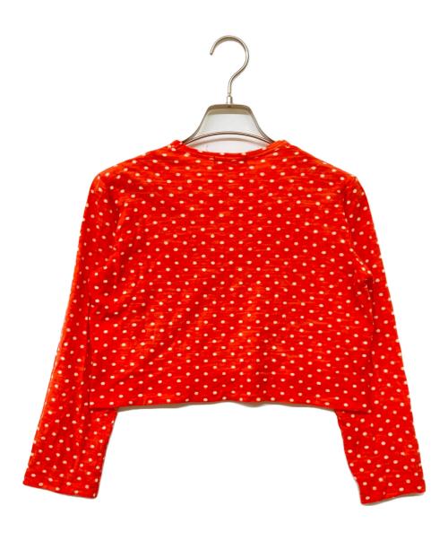 tricot COMME des GARCONS（トリココムデギャルソン）tricot COMME des GARCONS (トリココムデギャルソン) ドット柄カットソー レッド×ホワイト サイズ:SIZE Freeの古着・服飾アイテム
