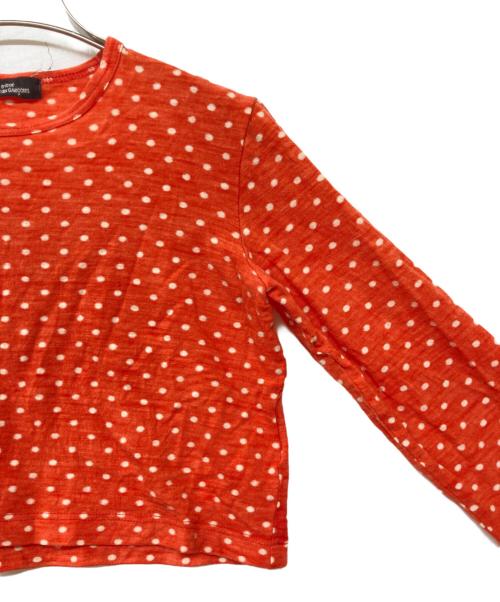 tricot COMME des GARCONS（トリココムデギャルソン）tricot COMME des GARCONS (トリココムデギャルソン) ドット柄カットソー レッド×ホワイト サイズ:SIZE Freeの古着・服飾アイテム