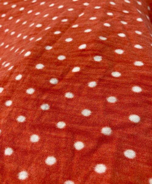 tricot COMME des GARCONS（トリココムデギャルソン）tricot COMME des GARCONS (トリココムデギャルソン) ドット柄カットソー レッド×ホワイト サイズ:SIZE Freeの古着・服飾アイテム