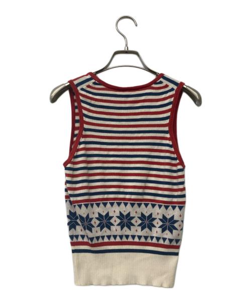 Vivienne Westwood RED LABEL（ヴィヴィアンウエストウッドレッドレーベル）Vivienne Westwood RED LABEL (ヴィヴィアンウエストウッドレッドレーベル) ノースリーブニット レッド サイズ:2の古着・服飾アイテム