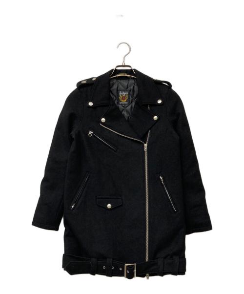 SCHOTT BROS.（ショットブロス）SCHOTT BROS. (ショットブロス) メルトンライダースコート ブラック サイズ:Sの古着・服飾アイテム