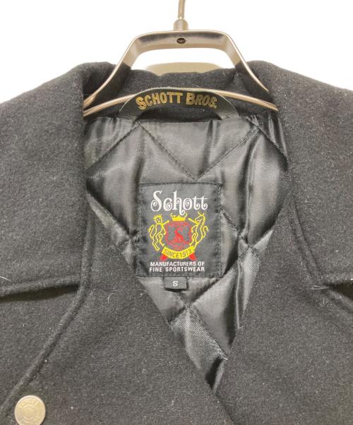 SCHOTT BROS.（ショットブロス）SCHOTT BROS. (ショットブロス) メルトンライダースコート ブラック サイズ:Sの古着・服飾アイテム
