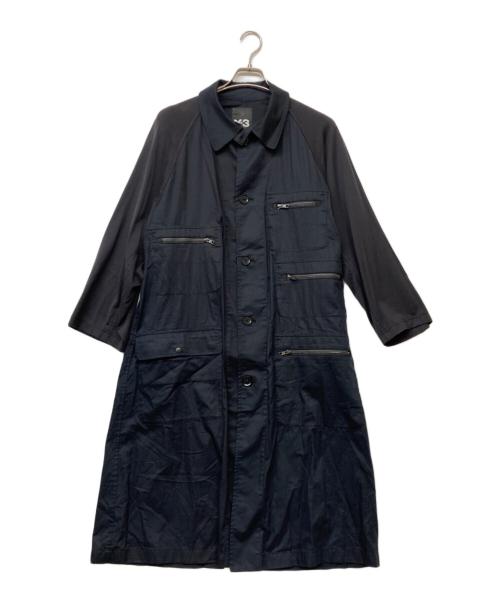 Y-3（ワイスリー）Y-3 (ワイスリー) 袖切替デザインコート ブラック サイズ:Sの古着・服飾アイテム