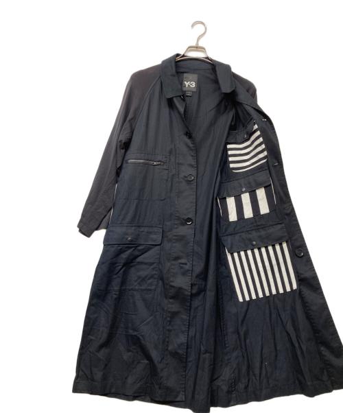 Y-3（ワイスリー）Y-3 (ワイスリー) 袖切替デザインコート ブラック サイズ:Sの古着・服飾アイテム