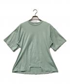 ENFOLDエンフォルド）の古着「SHAPE T-SHIRT(シェイプ ティーシャツ)」｜ミントグリーン