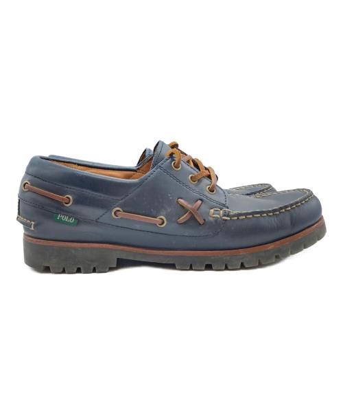 POLO RALPH LAUREN（ポロ・ラルフローレン）POLO RALPH LAUREN (ポロ・ラルフローレン) RANGER DECK（レンジャー デッキ） ネイビー×ブラウン サイズ:SIZE 27cmの古着・服飾アイテム