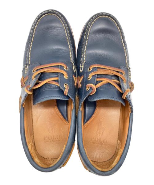 POLO RALPH LAUREN（ポロ・ラルフローレン）POLO RALPH LAUREN (ポロ・ラルフローレン) RANGER DECK（レンジャー デッキ） ネイビー×ブラウン サイズ:SIZE 27cmの古着・服飾アイテム