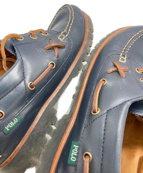 POLO RALPH LAUREN（ポロ・ラルフローレン）POLO RALPH LAUREN (ポロ・ラルフローレン) RANGER DECK（レンジャー デッキ） ネイビー×ブラウン サイズ:SIZE 27cmの古着・服飾アイテム