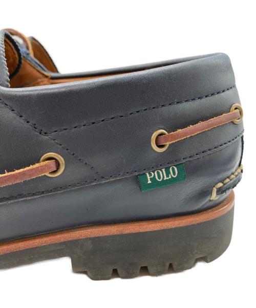 POLO RALPH LAUREN（ポロ・ラルフローレン）POLO RALPH LAUREN (ポロ・ラルフローレン) RANGER DECK（レンジャー デッキ） ネイビー×ブラウン サイズ:SIZE 27cmの古着・服飾アイテム