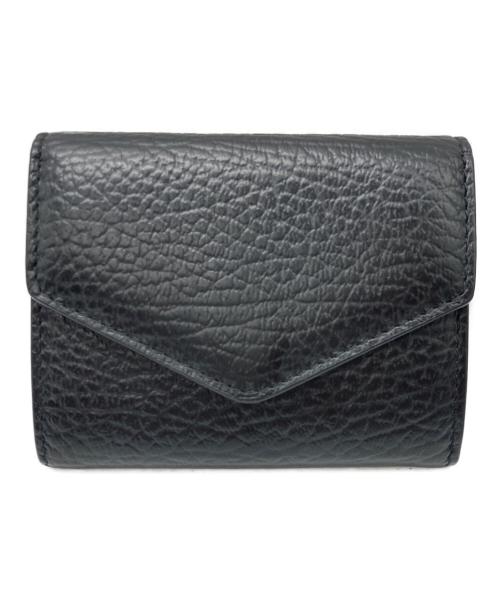 Maison Margiela（メゾンマルジェラ）Maison Margiela (メゾンマルジェラ) ４ステッチレザー コンパクトウォレット ブラックの古着・服飾アイテム