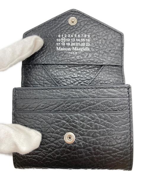 Maison Margiela（メゾンマルジェラ）Maison Margiela (メゾンマルジェラ) ４ステッチレザー コンパクトウォレット ブラックの古着・服飾アイテム