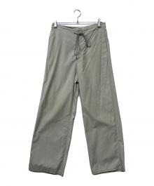 AURALEE（オーラリー）の古着「WASHED FINX TWILL EASY WIDE PANTS/ウォッシュド フィンクス ツイル イージー ワイド パンツ」｜ベージュ