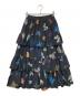 &ellecy (アンドエルシー) 総柄ティアードスカート ブラック サイズ:SIZE M：8000円