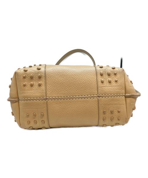 TOD'S（トッズ）TOD'S (トッズ) ウェーブレザートートバッグ ベージュの古着・服飾アイテム