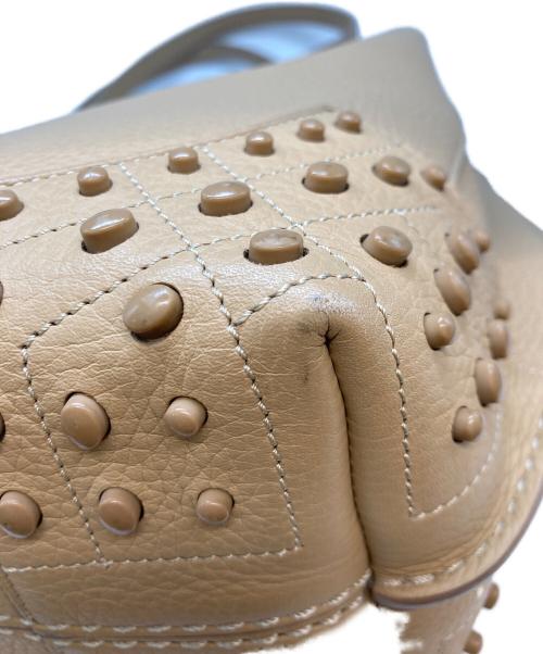 TOD'S（トッズ）TOD'S (トッズ) ウェーブレザートートバッグ ベージュの古着・服飾アイテム