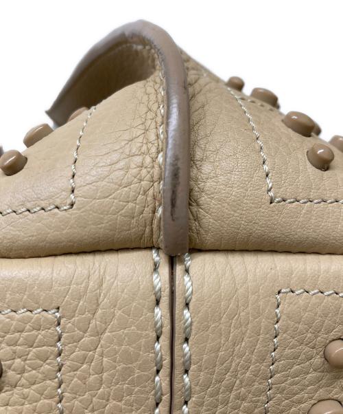 TOD'S（トッズ）TOD'S (トッズ) ウェーブレザートートバッグ ベージュの古着・服飾アイテム