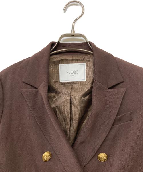 SLOBE IENA（スローブ イエナ）SLOBE IENA (スローブ イエナ) 金釦ダブルブレストブレザー ブラウン サイズ:sizeSの古着・服飾アイテム
