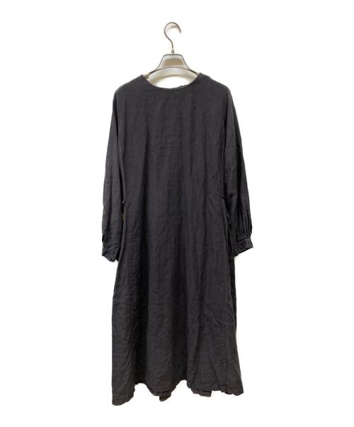 nest Robe（ネストローブ）nest Robe (ネストローブ) リネンブロッキング2wayワンピース チャコールグレー サイズ:SIZE FREEの古着・服飾アイテム