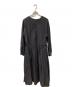 nest Robe（ネストローブ）の古着「リネンブロッキング2wayワンピース」｜チャコールグレー