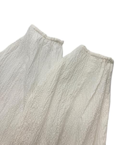 VERMEIL par iena（ヴェルメイユ パー イエナ）VERMEIL par iena (ヴェルメイユ パー イエナ) コットンリップルウエストシェイプワンピース ホワイト サイズ:size36の古着・服飾アイテム