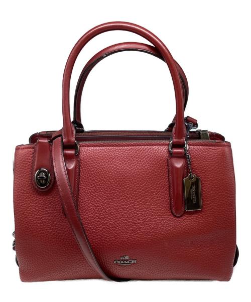 COACH（コーチ）COACH (コーチ) ブルックリンキャリーオール レッドの古着・服飾アイテム