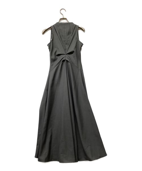 anuans（アニュアンス）anuans (アニュアンス) 24SS ツイストギャザーワンピース グレー サイズ:ｘｓ 未使用品の古着・服飾アイテム