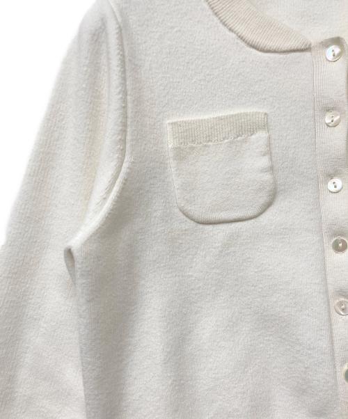 L'AUBE BLANC（ローブ ブラン）L'AUBE BLANC (ローブ ブラン) コンパクトクルーネックカーディガン アイボリー サイズ:ＦＲＥＥの古着・服飾アイテム