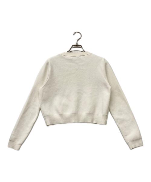 L'AUBE BLANC（ローブ ブラン）L'AUBE BLANC (ローブ ブラン) コンパクトクルーネックカーディガン アイボリー サイズ:ＦＲＥＥの古着・服飾アイテム