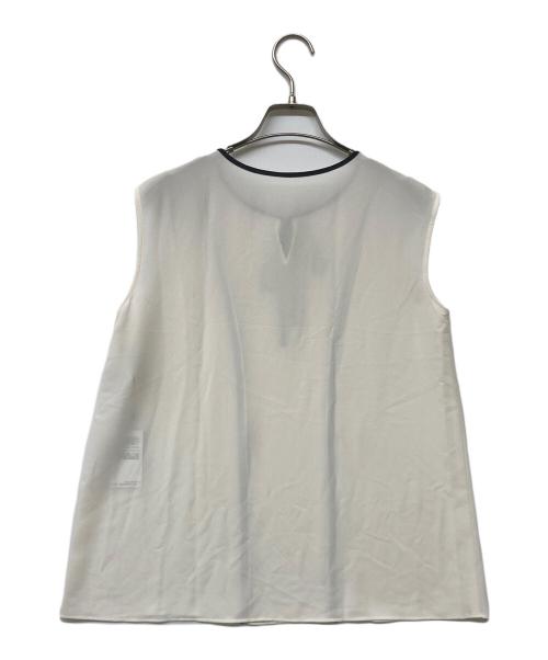 ANAYI（アナイ）ANAYI (アナイ) 24SS ノースリーブリボンブラウス アイボリー サイズ:36 未使用品の古着・服飾アイテム