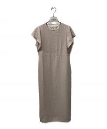 La TOTALITE（ラ ト―タリテ）の古着「23SS カルゼラッフルスリーブワンピース」｜ベージュ