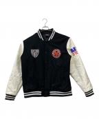 Fanaticsファナティクス）の古着「NY バーシティジャケット」｜ブラック×ホワイト