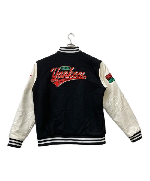 Fanatics（ファナティクス）Fanatics (ファナティクス) NY バーシティジャケット ブラック×ホワイト サイズ:2XLの古着・服飾アイテム