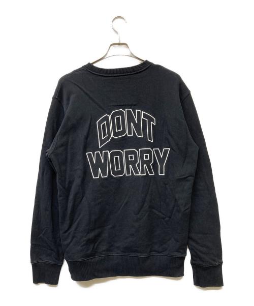 GIVENCHY（ジバンシィ）GIVENCHY (ジバンシィ) Embroidered-Slogan Cotton Sweatshirt ブラック サイズ:SIZEMの古着・服飾アイテム