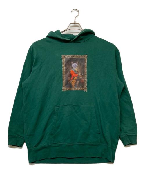 &ellecy（アンドエルシー）&ELLECY (アンドエルシー) 23AW 猫貴族パーカー グリーン サイズ:Mの古着・服飾アイテム
