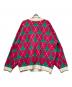&ellecy (アンドエルシー) ハートアーガイル柄カーディガン グリーン サイズ:sizeⅯ：5000円
